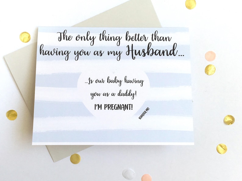 Pregnancy Scratch Off Card Pregnancy Announcement to Husband New Daddy only thing better than having you as a husband THE ONLY THING image 4