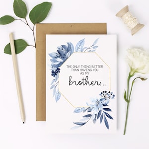 Zwangerschap Reveal Card voor Brother | Nieuwe Uncle Card | Het enige dat beter is dan dat je broer | Baby aankondigingskaart voor Brother