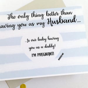 Pregnancy Scratch Off Card Pregnancy Announcement to Husband New Daddy only thing better than having you as a husband THE ONLY THING image 2