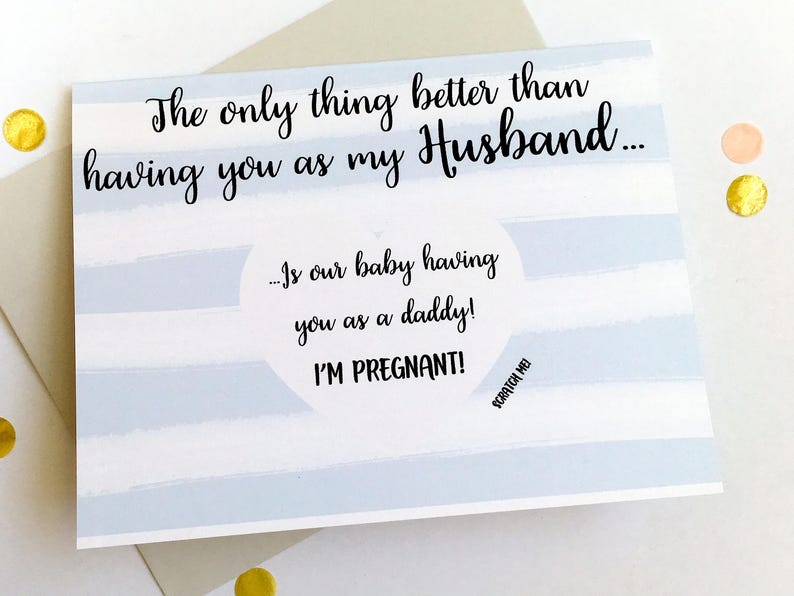 Pregnancy Scratch Off Card Pregnancy Announcement to Husband New Daddy only thing better than having you as a husband THE ONLY THING image 2