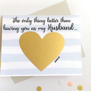 Pregnancy Scratch Off Card Pregnancy Announcement to Husband New Daddy only thing better than having you as a husband THE ONLY THING image 3