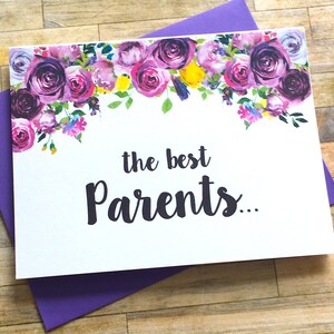 Carte de révélation de grossesse aux parents - Carte d’annonce de grossesse - Nouveaux grands-parents - Nous avons une carte bébé - Carte I’m Prego - VIOLETS