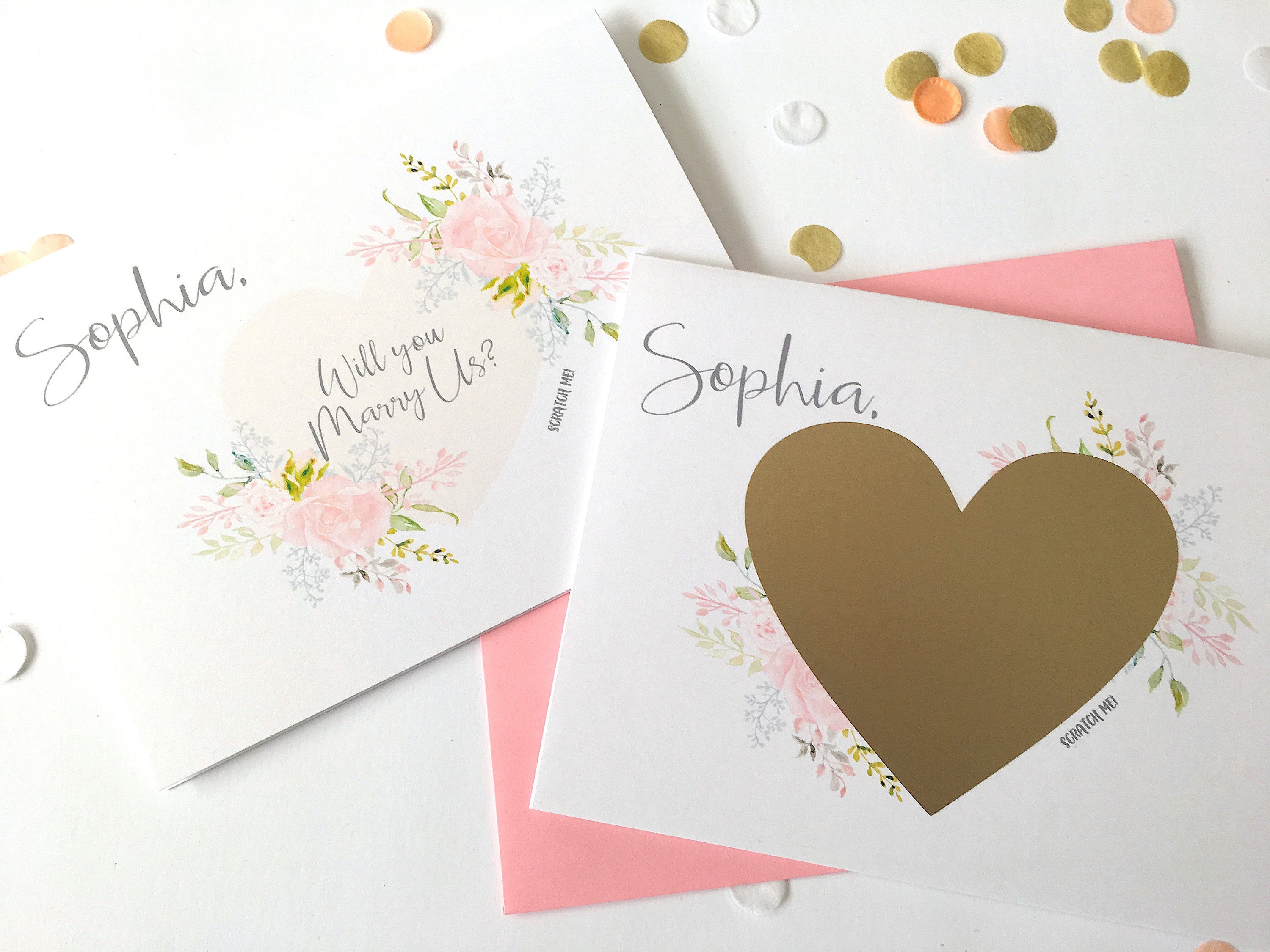 Personalized Will You Marry Us Scratch off Card - Wedding Officiant ...