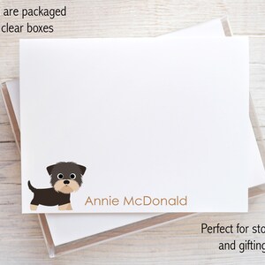 Personalized Pet Note Cards, Yorkie Puppy Stationery for Pet Owner, Gift for Dog Lover DM186 image 2