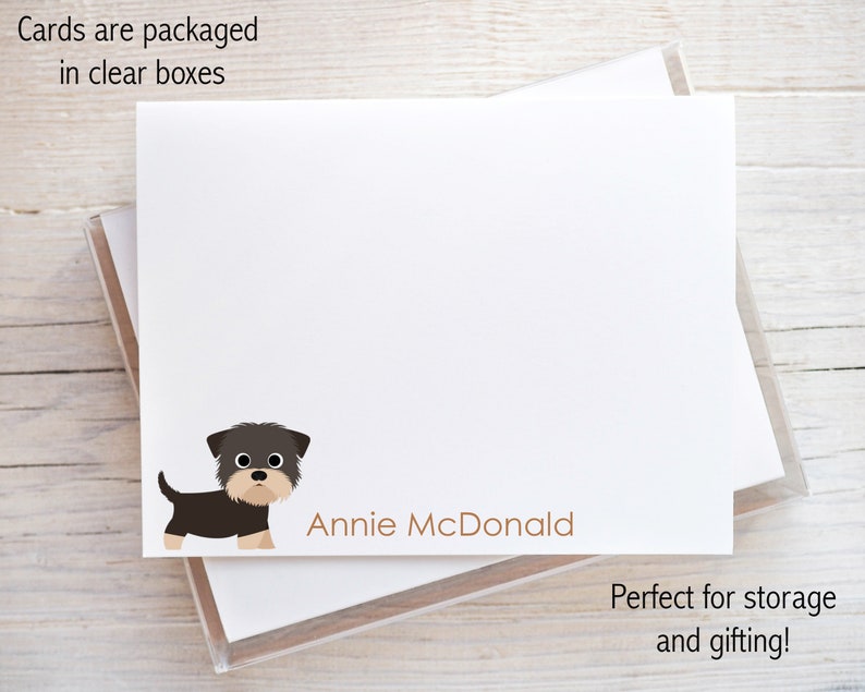 Personalized Pet Note Cards, Yorkie Puppy Stationery for Pet Owner, Gift for Dog Lover DM186 image 2