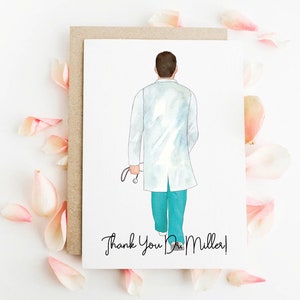 Thank You Card For Doctor | Custom Dr Keepsake | Thank You Physician Assistant | Card for Doc | Medical Professional Thank You Custom Card