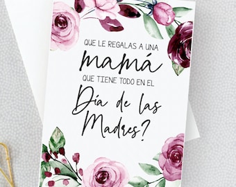 Mothers Day Pregnancy Announcement for Mom | Spanish Mother's Day Pregnancy Card for Madre, Mom, New Grandma Baby Reveal Card New Grandchild