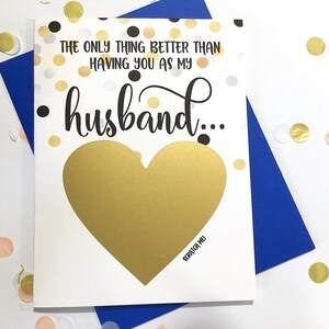 Pregnancy Scratch Off Card Pregnancy Announcement to Husband New Daddy only thing better than having you as a husband CONFETTI image 4