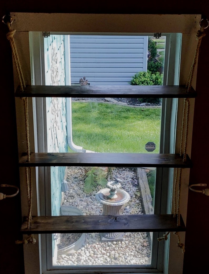 Rope Shelf Rope Shelf 3 Tier Window Shelves Home Decor Etsy