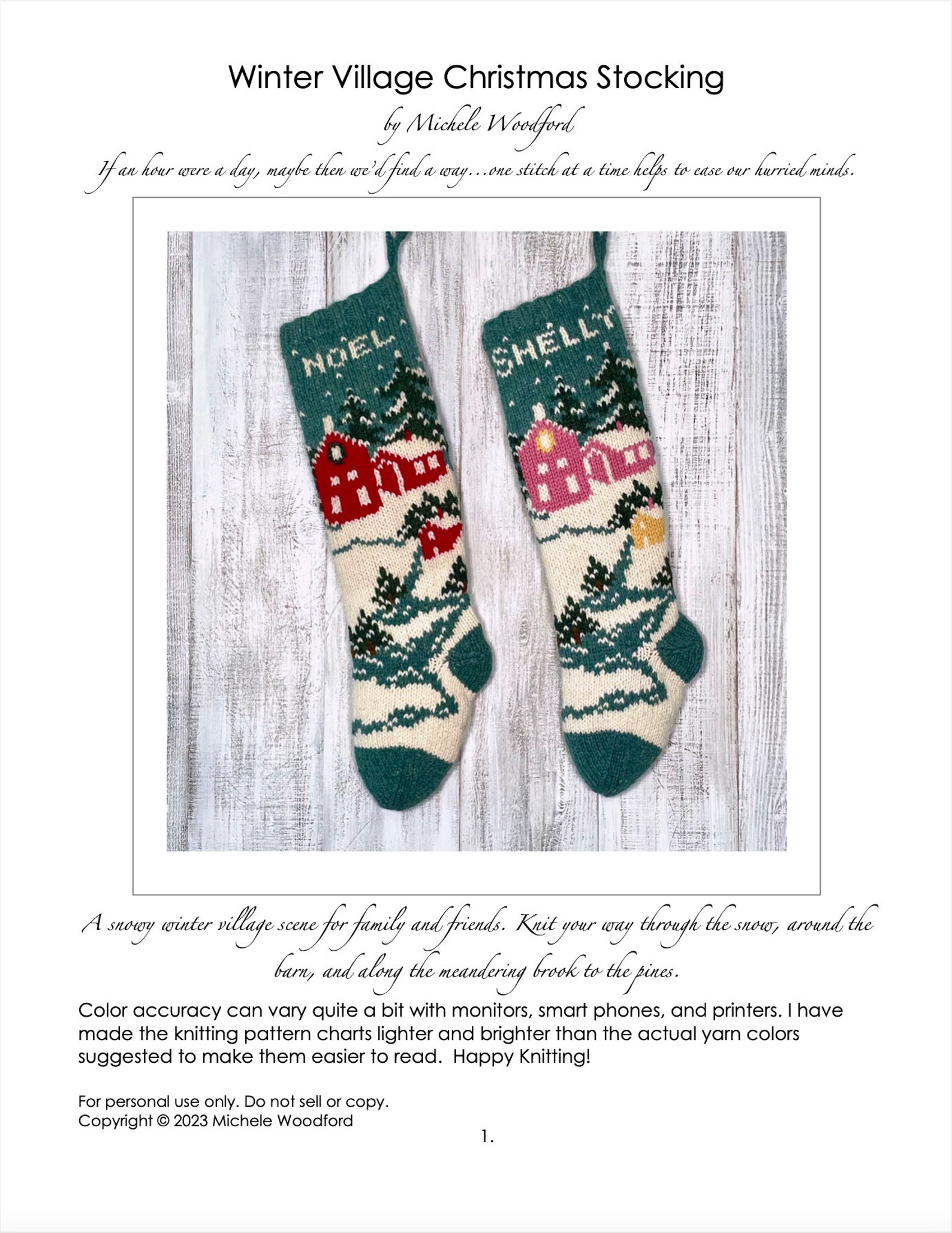 Knit Christmas Stocking Patterns, Christmas Stocking Pattern, Village ...
