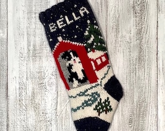 Knit Christmas Stocking Patterns, Christmas Stocking Pattern, Dog Stocking, Pet Gift, Knitting Pattern, Holiday Knit Pattern, Personalize