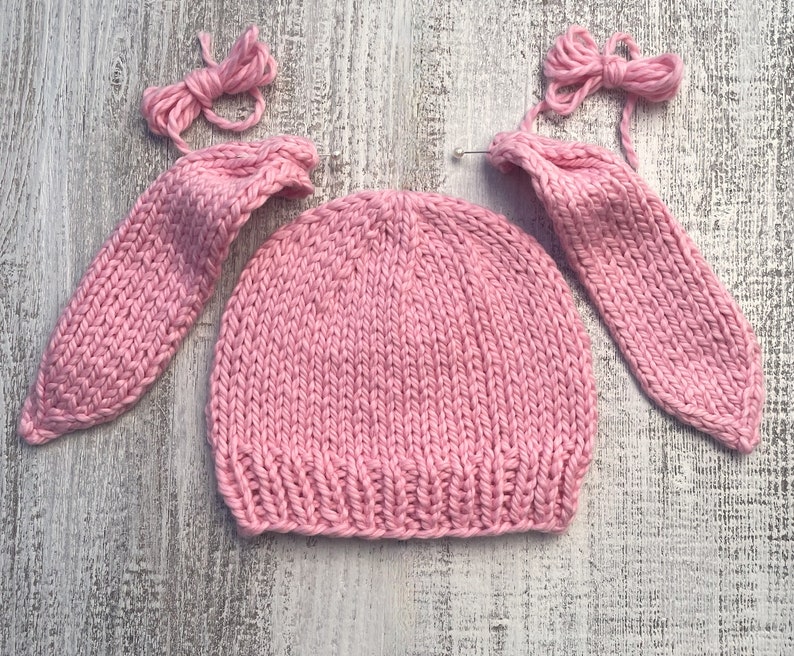 Bunny Hat Knitting Pattern, Baby Child Hat Knitting Pattern, Easter Hat, Lop Ear Bunny Hat Knitting Pattern, Bunny Beanie, Baby Shower Gift image 10