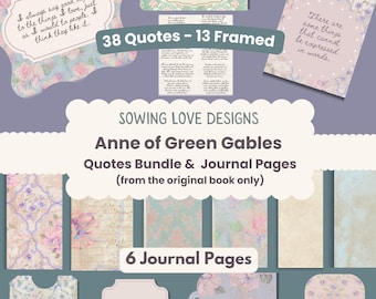 Anne of Green Gables Quotes, Anne Shirley, Anne met een E, Anne of Green Gables Junk Journal, leesgrage, Anne of Green Gables-cadeaukaartjes