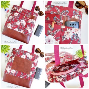 PDF pattern -The Paloma Tote & Weekender Bag - 2 sizes - Minimalist, practical design for travel - with luggage sleeve- everyday tote bag