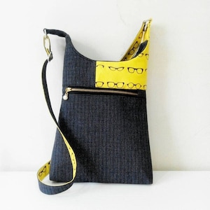 PDF  pattern -Cross body bag - casual wear- 2 sizes for tall or petite women. Quick and easy to follow pattern.