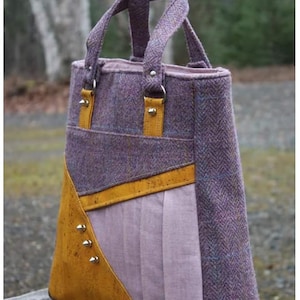 PDF Nähanleitung - Michiko Handtasche / Dokumententasche - elegantes und einzigartiges Design. Detaillierte, leicht zu befolgende Anleitungen, viele Fotos.