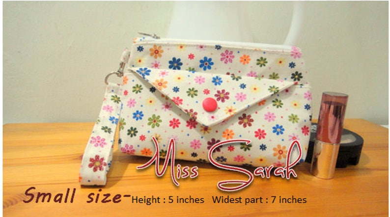 PDF sewing pattern Clutch / wristlet in 2 sizes zippered easy to make-detailed instruction perfect for bridemaids. image 8