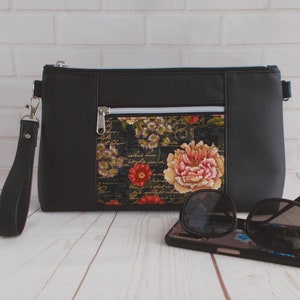 Molde em PDF - Marilyn Big Pouches. Estojo multiuso/cosméticos/papelaria em dois tamanhos. Tamanhos grande e médio, com compartimentos para cartões.