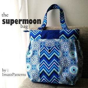 PDF bag sewing pattern Big bag, suitable for day trip, a carry-all bag, practical diaper bag.Detailed tutorial, loads of photos. image 6