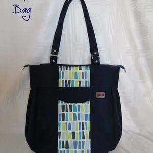 PDF bag sewing pattern Big bag, suitable for day trip, a carry-all bag, practical diaper bag.Detailed tutorial, loads of photos. image 10