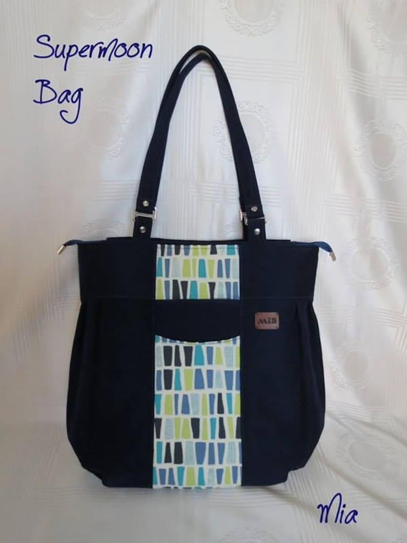 PDF bag sewing pattern Big bag, suitable for day trip, a carry-all bag, practical diaper bag.Detailed tutorial, loads of photos. image 10