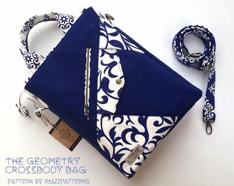 Patron de couture PDF - bandoulière / écharpe / cartable. 2 tailles, pour garçons et filles. Bandoulière et anses réglables.  Plein de photos.