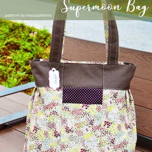 PDF bag sewing pattern Big bag, suitable for day trip, a carry-all bag, practical diaper bag.Detailed tutorial, loads of photos. image 7