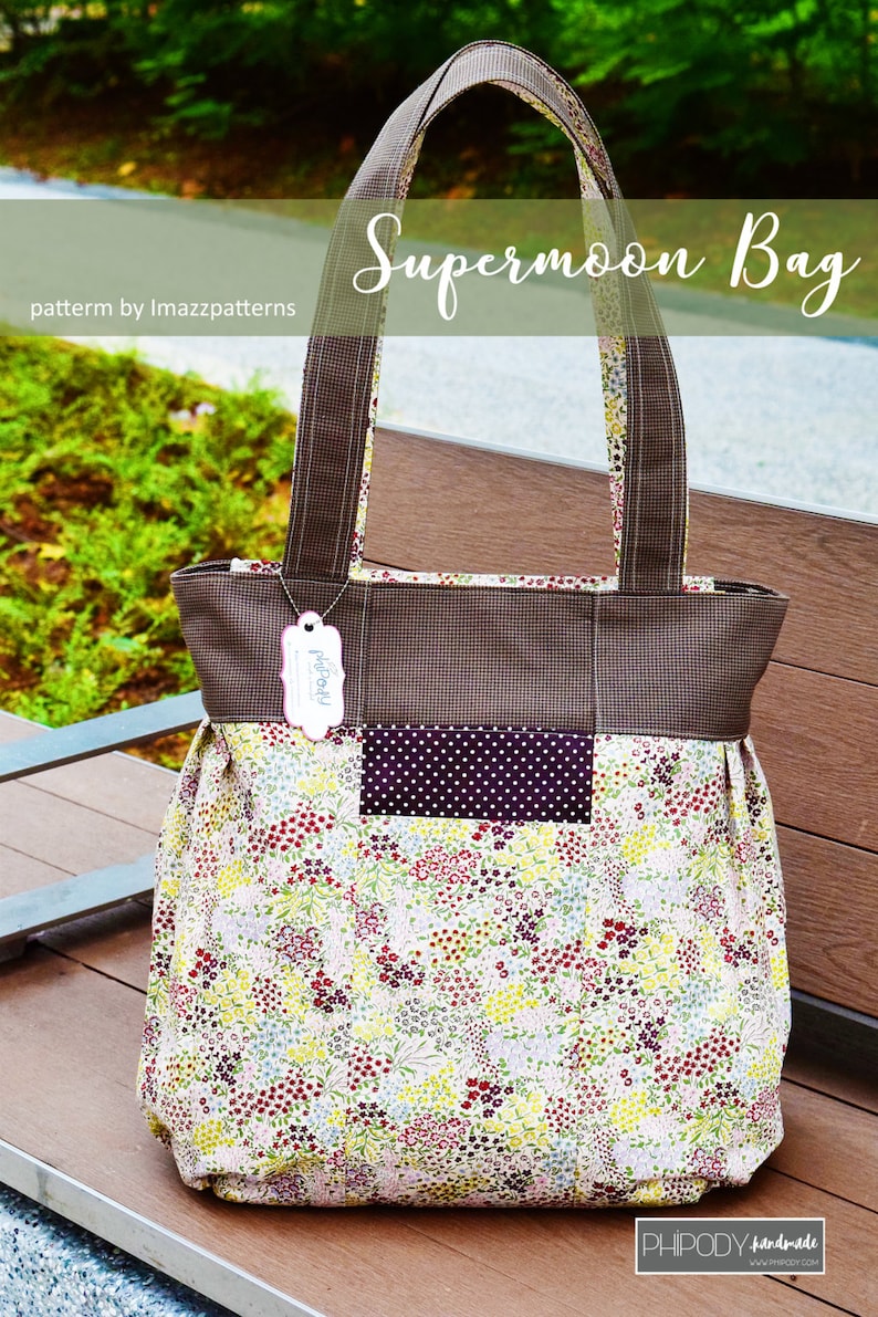 PDF bag sewing pattern Big bag, suitable for day trip, a carry-all bag, practical diaper bag.Detailed tutorial, loads of photos. image 7