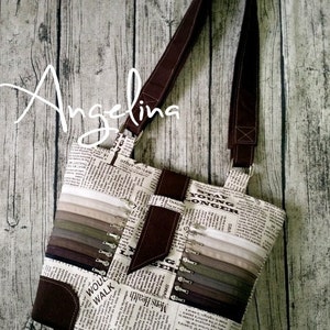 PDF pattern - Angelina tote bag - stylish, classic design with unique features. Elegant tote bag. Detailed instructions  with over 180 pics!