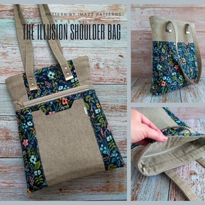PDF Sewing Pattern the Illusion Shoulder Bag Perfect Size for Daily ...