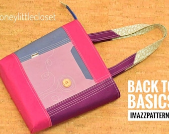 Patron PDF - Sac à bandoulière Back To Basics. Convient aux fabricants de sacs débutants et avancés. Instructions détaillées et faciles à suivre.