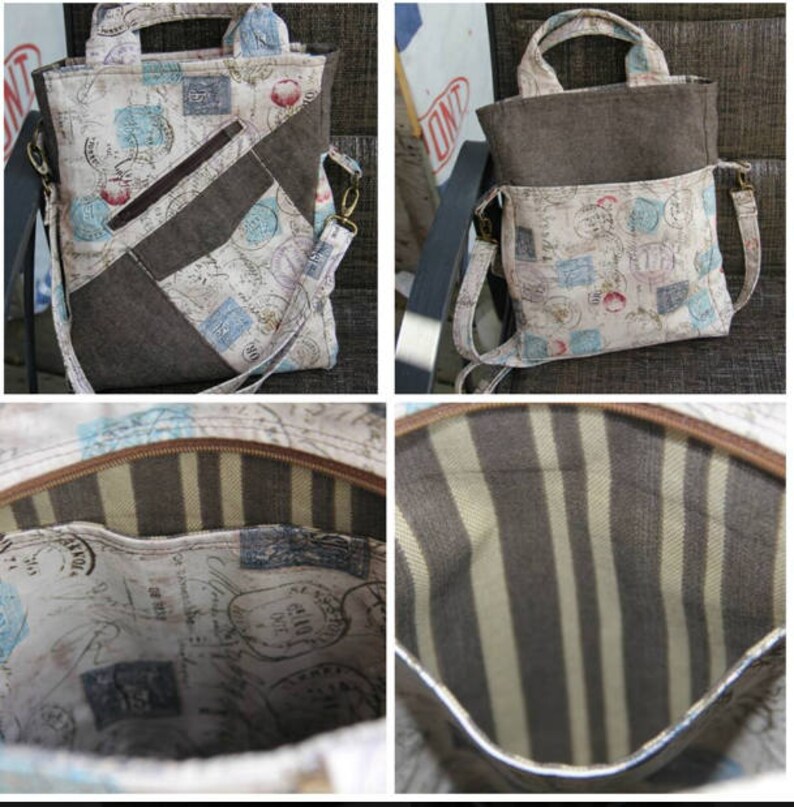 PDF bag sewing pattern cross body / sling /school bag . 2 | Etsy