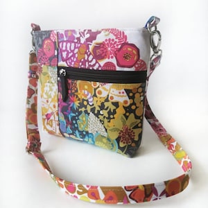 The Urban Crossbody Bag Minimalist, practical design Beginners' friendlySmall & Medium sizes, with card slots.PDF sewing pattern image 8