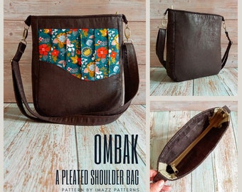 Ombak ( waves ) Shoulder Bag - Attractive design with 2 options - Pleated  & Plain Front. With video link.Detailed tutorial,  load of pics