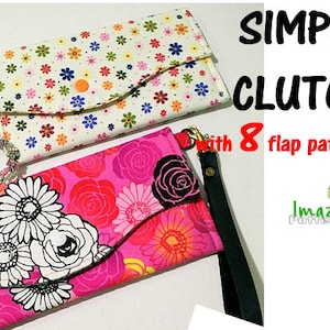 PDF Pattern Simple Clutch With 8 Flap Designs Easy to Make Can Be Made in 30 45 Minutes Great for Beginners Makes Perfect Gifts Etsy