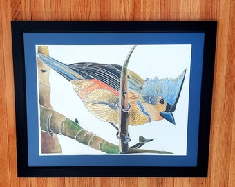鳥の雫 24:1 オリジナル水彩画 - Etsy 日本