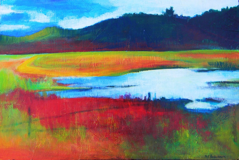 Card Montana Landscape Painting 5 x 7 image 1