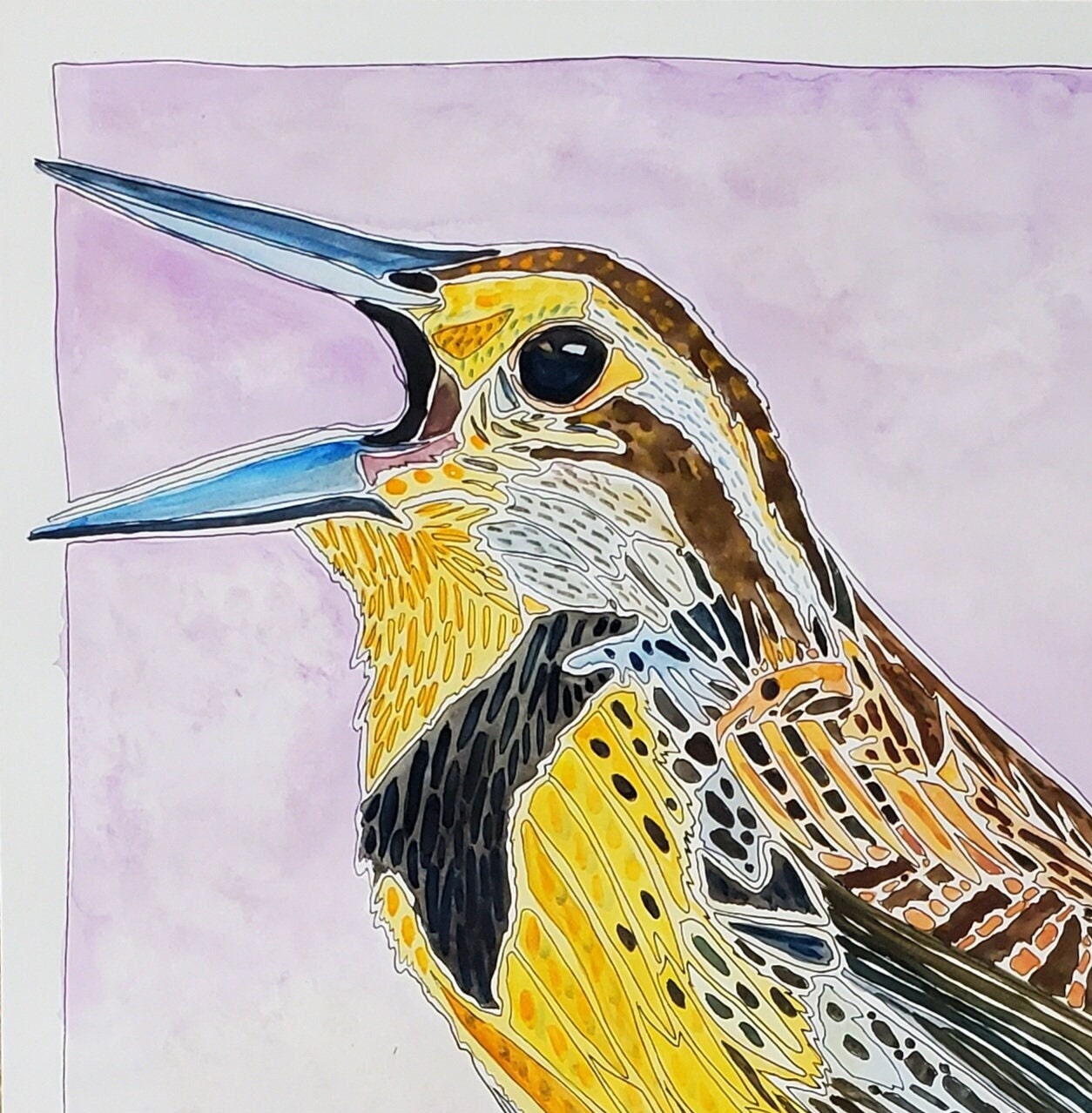 Meadowlark Matted and Signed Print