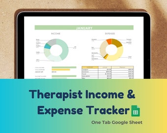 Psychologe/Berater/Therapeut Income Expense Tracker: Monatliches Google Blatt (digitaler Download)