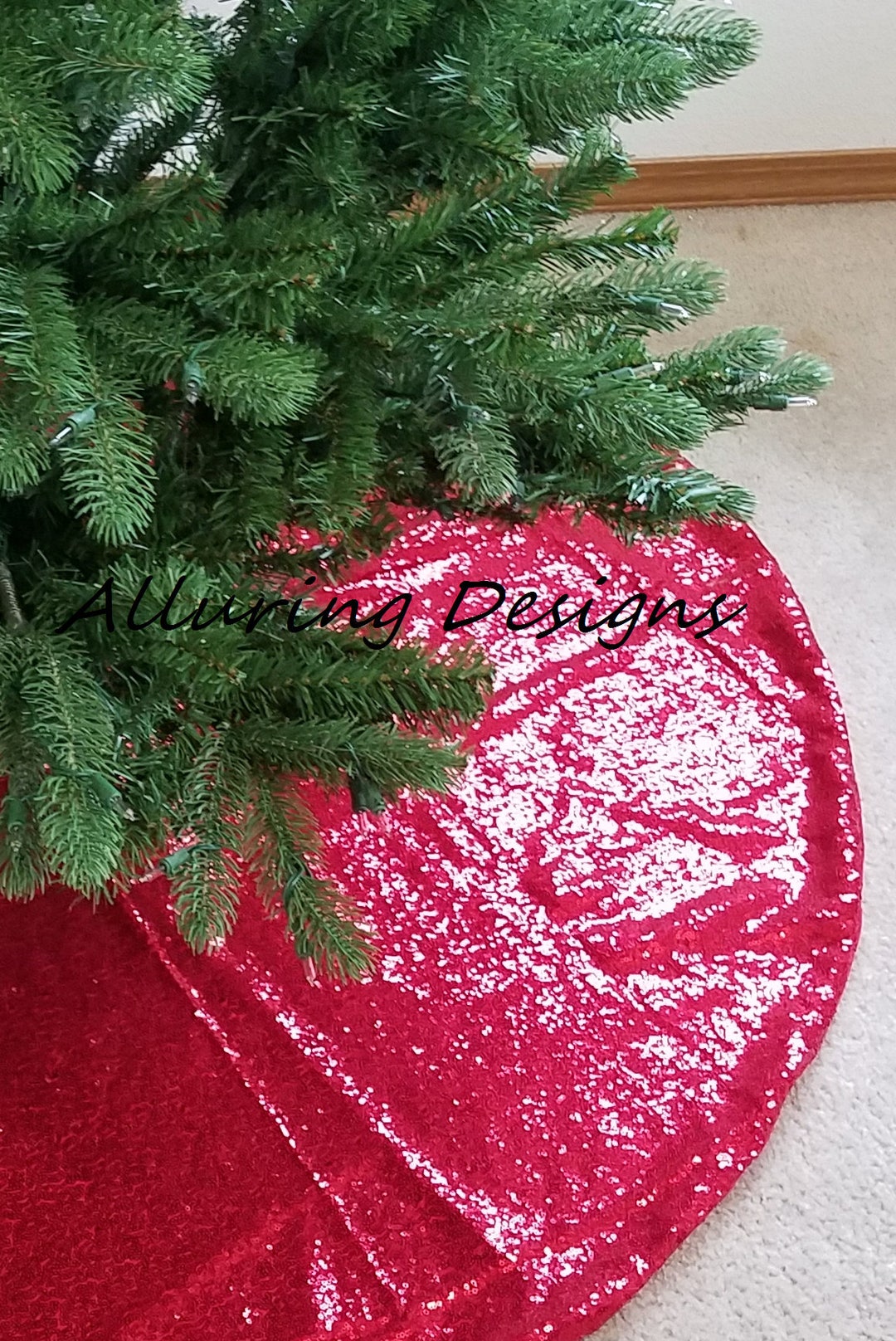 Red Sequin Tree Skirt 