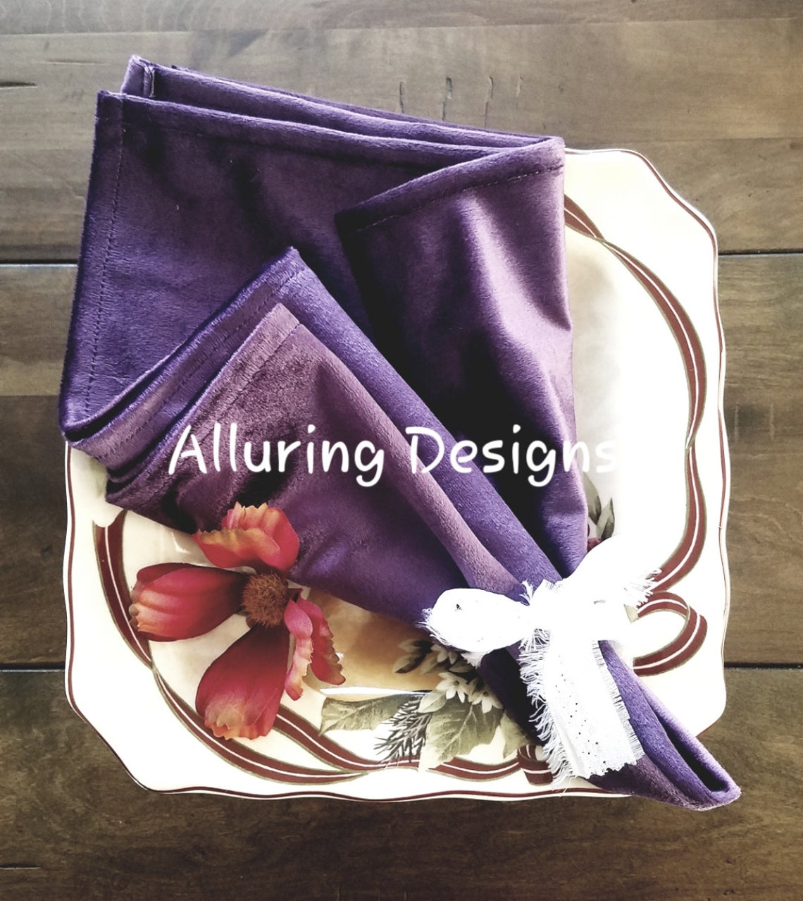 Luxurious Velvet Table Napkins Linens Wedding Event Party Etsy