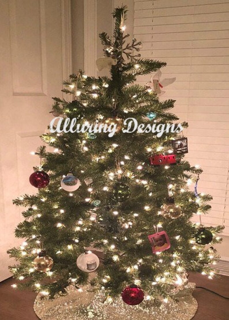 Sequin Tree Skirt Holiday Christmas Tree Skirt Sparkly Tree Christmas Decorations Glitter Sparkle Glitz Shine Ornaments Gift