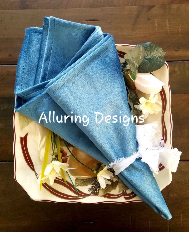 Luxurious Velvet Table Napkins Linens Wedding Event Party Etsy