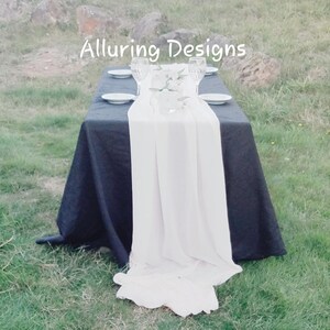 Romantic Chiffon Linens Tablecloth Runner Overlay Wedding Event Party ...