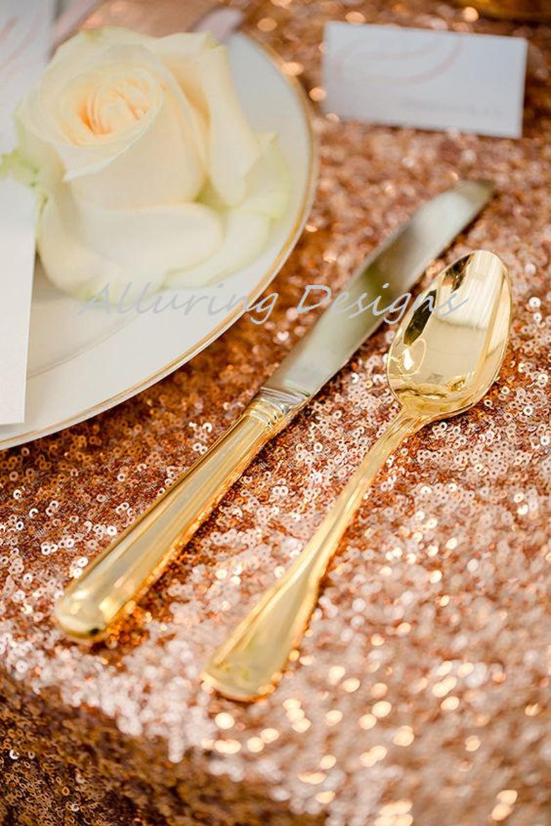 Sequin Banquet Tablecloths Linens Wedding Event Party Anniversary Shower Bridal Reception Glitz Bling Decor Cake Sweetheart Table Holiday