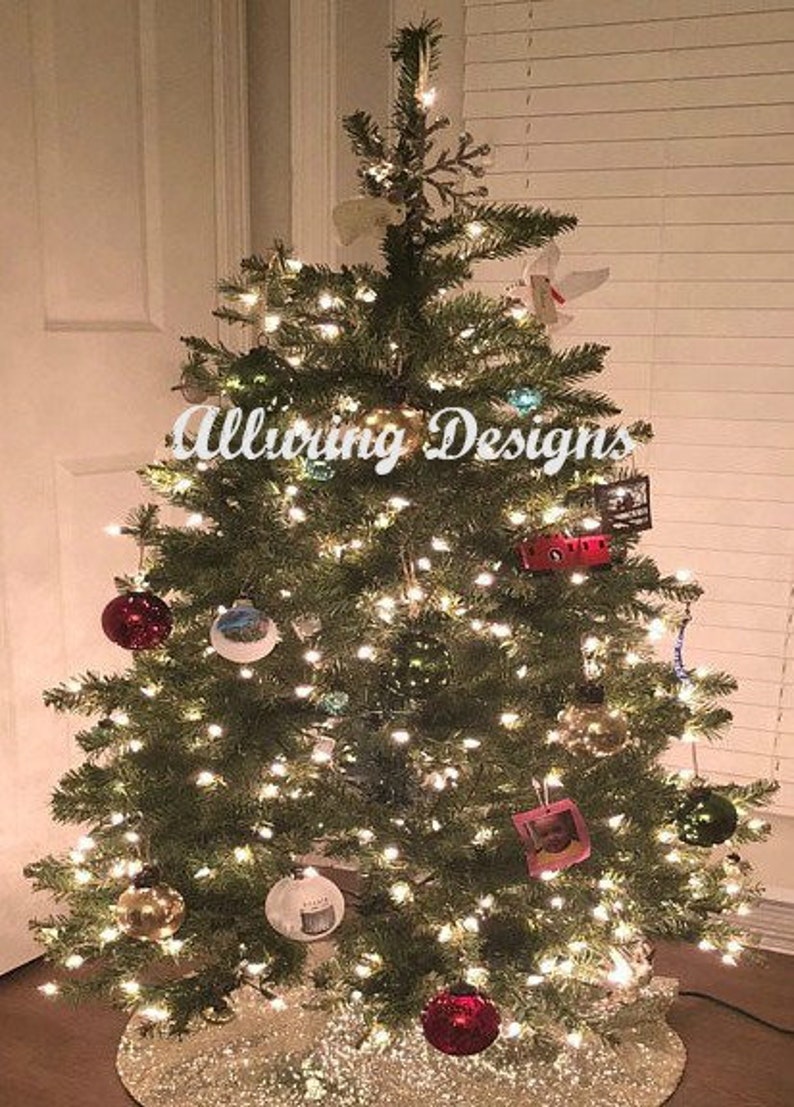 Sequin Tree Skirt Holiday Christmas Tree Skirt Sparkly Tree Skirt Christmas Decorations Glitter Sparkle Glitz Shine Ornaments Gift