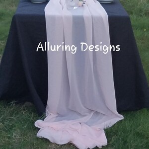 Romantic Chiffon Linens Tablecloth Runner Overlay Wedding Event Party ...