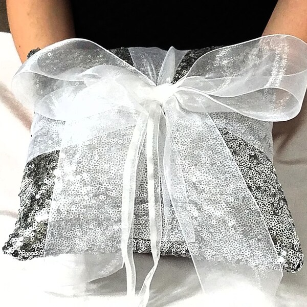 Wedding Sequin Ring Bearer Pillow, Choose Your Color, Ring Bearer Pillow, Wedding Pillow, Sequin Pillow, Sequin, Wedding Ring, Wedding Band