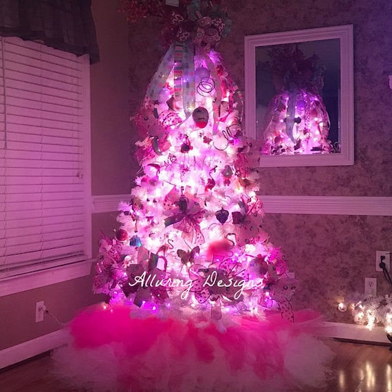 Pink tulle tree clearance skirt