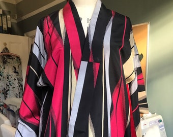 Vintage Silk Kimono Robe Floral Japanese Antique Long Kimono